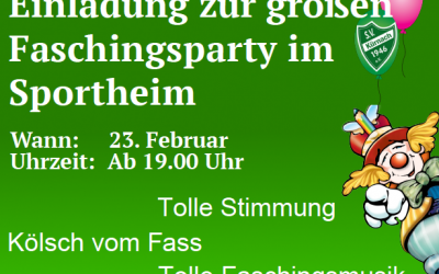 Faschingsparty am 23. Februar