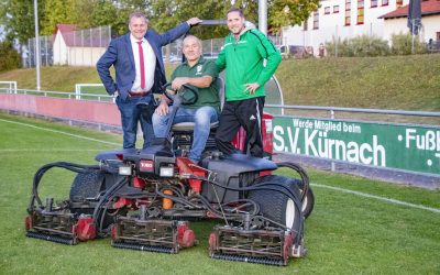 Platzpflege mit dem neuen Spindelmäher